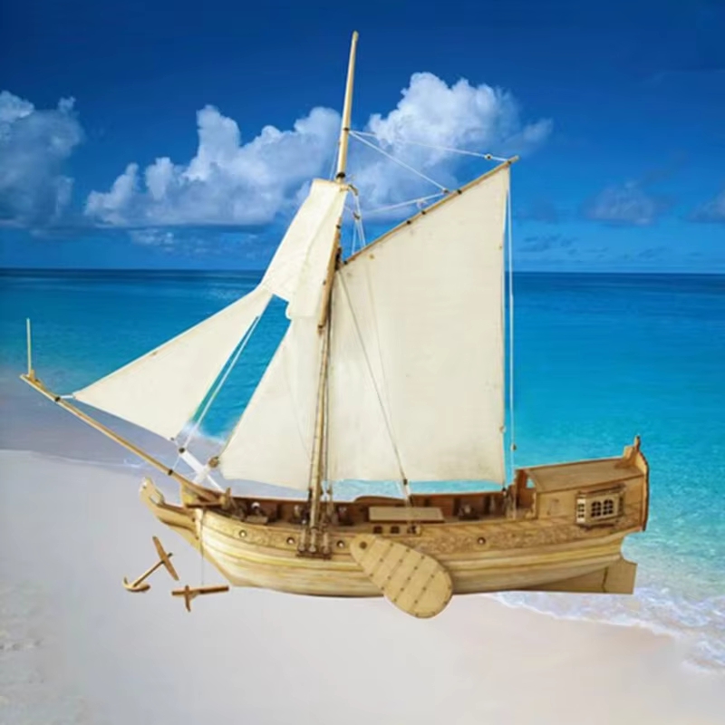 Model Kit Yacht - Drewniane zestawy modelarskie Klasyczna żaglówka Holenderska