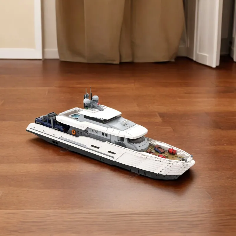 Model Kit Yacht - 4367 elementów Biały Model Jachtu Moc