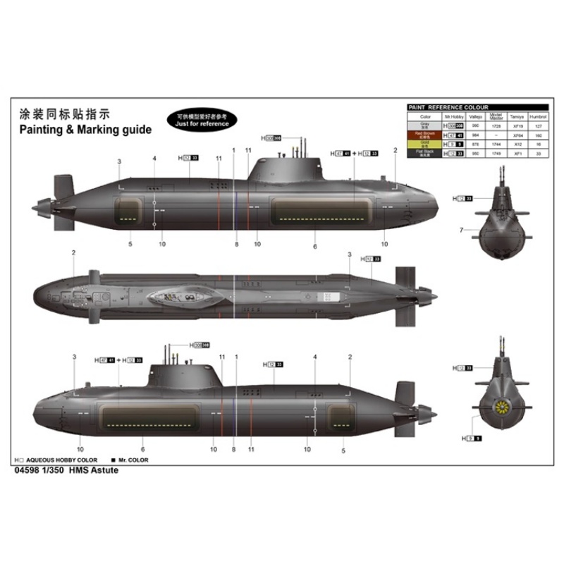 TRUMPETER 1/350 Skala HMS Astu – Model Kit Yacht recenzja i cena